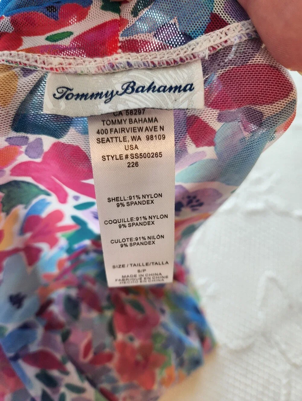 Tommy Bahama Multicolor Floral Mesh Cover-Up